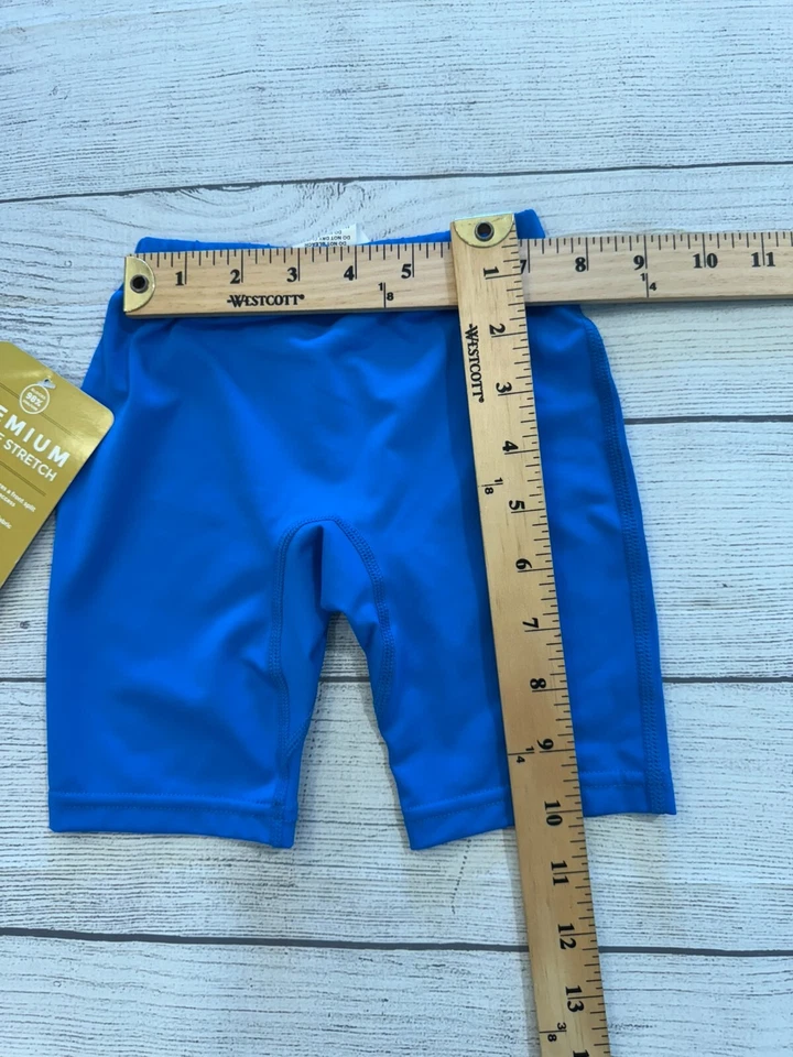 Shorts Xcel Rash Guard criança tamanho 2T novo UPF 50+ azul stretch roupa de banho - Imagem 4 de 4