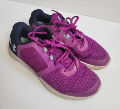 UNDER ARMOUR Women's Purple Running Shoes Size 7Y US