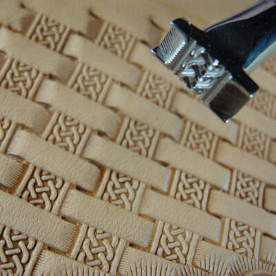 Stainless Steel Barry King - #2 Celtic Basket Weave Stamp (Leather Tool)