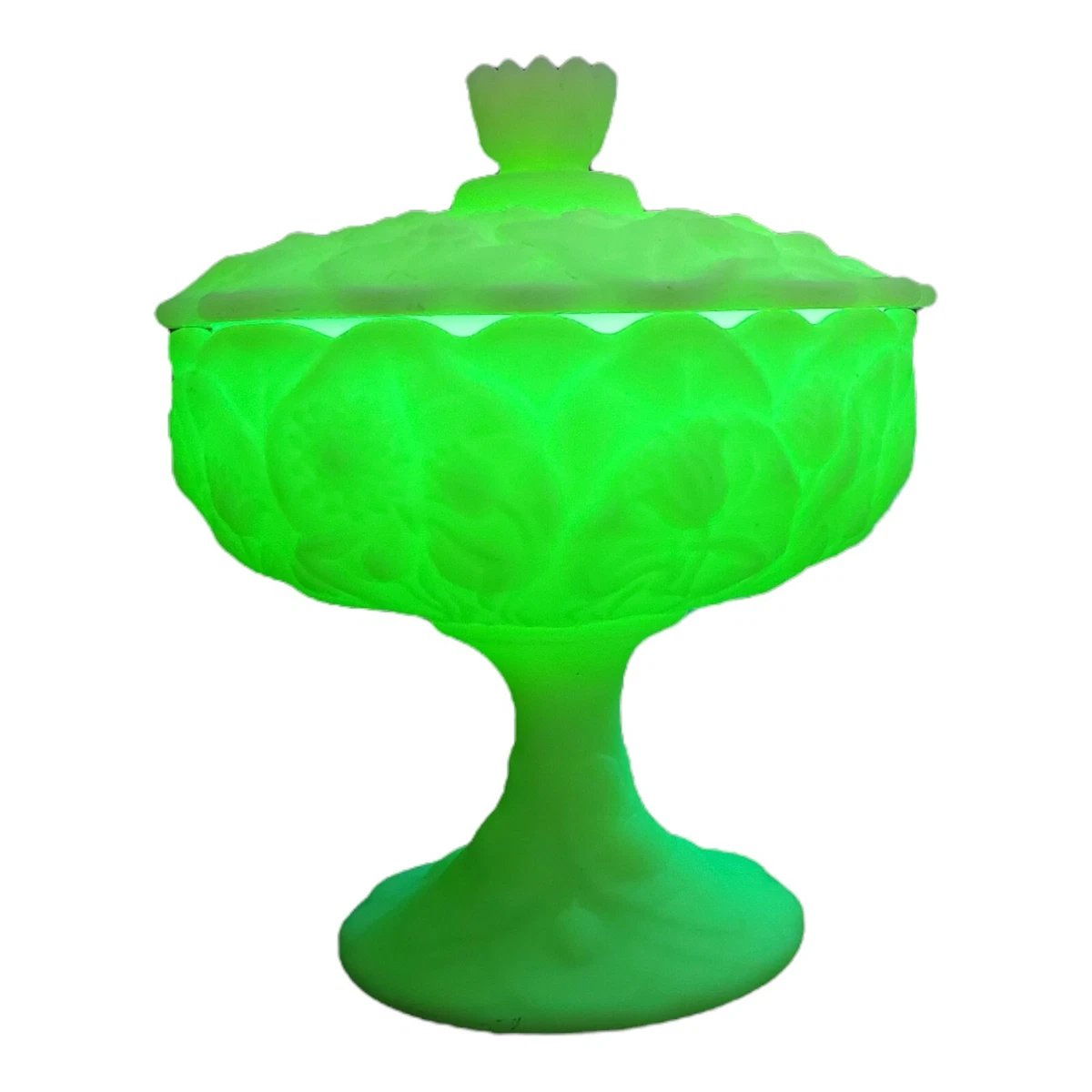 Fenton uranium glass candy dish Housewares