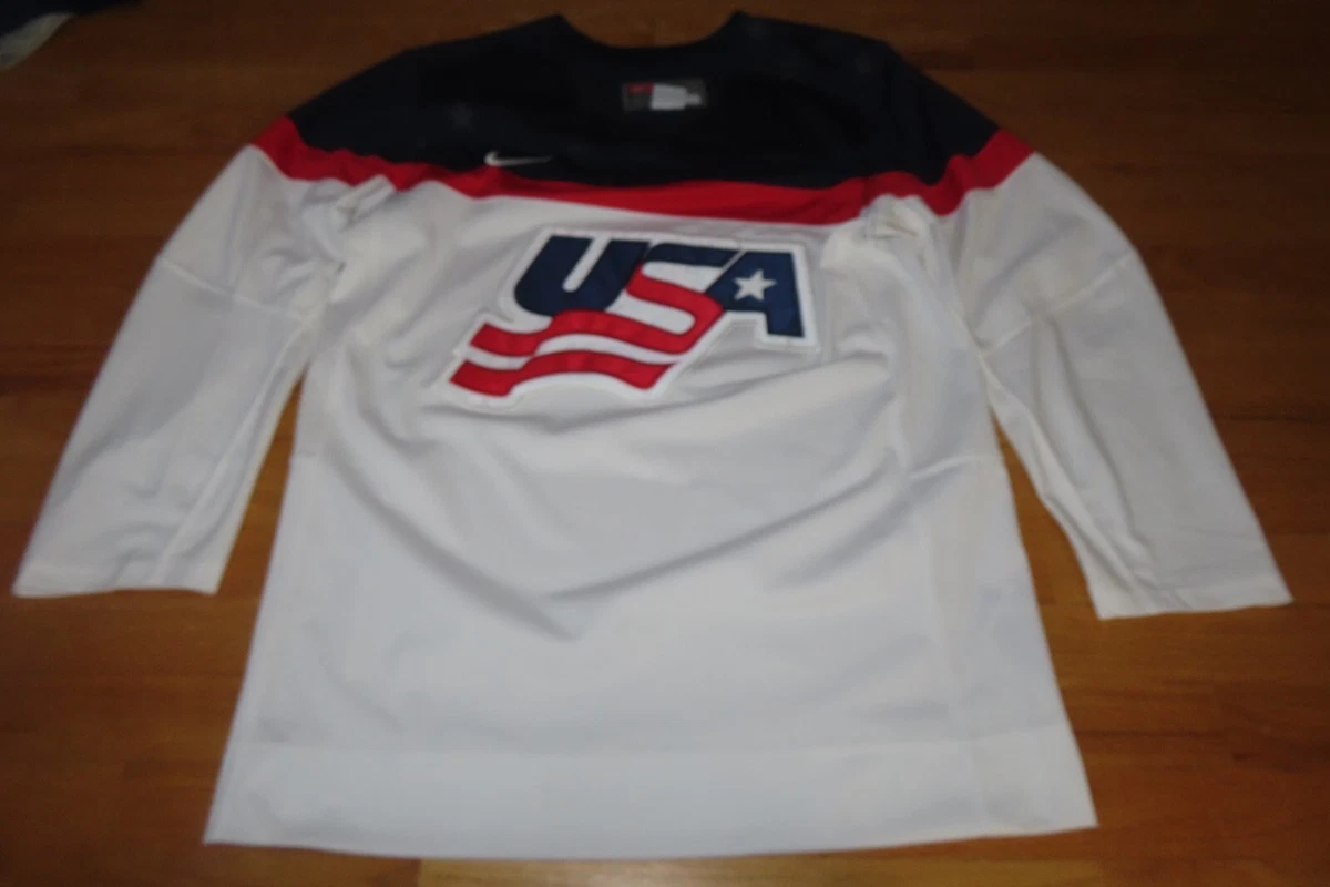 NEW NIKE IIHF USA Men's Jersey Sz Large hockey jersey white