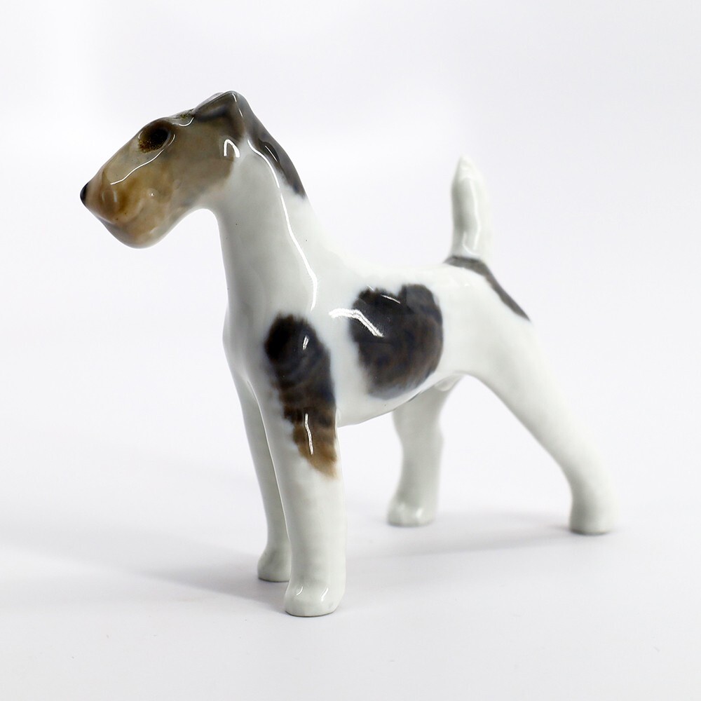 Royal Copenhagen Porcelain 'Wire Haired Fox Terrier' Dog Figurine