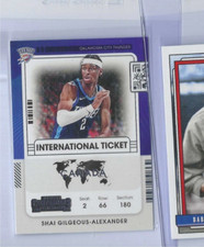 2021-22 Contenders Basketball Shai Gilgeous-Alexander Inernational Ticket OKC No