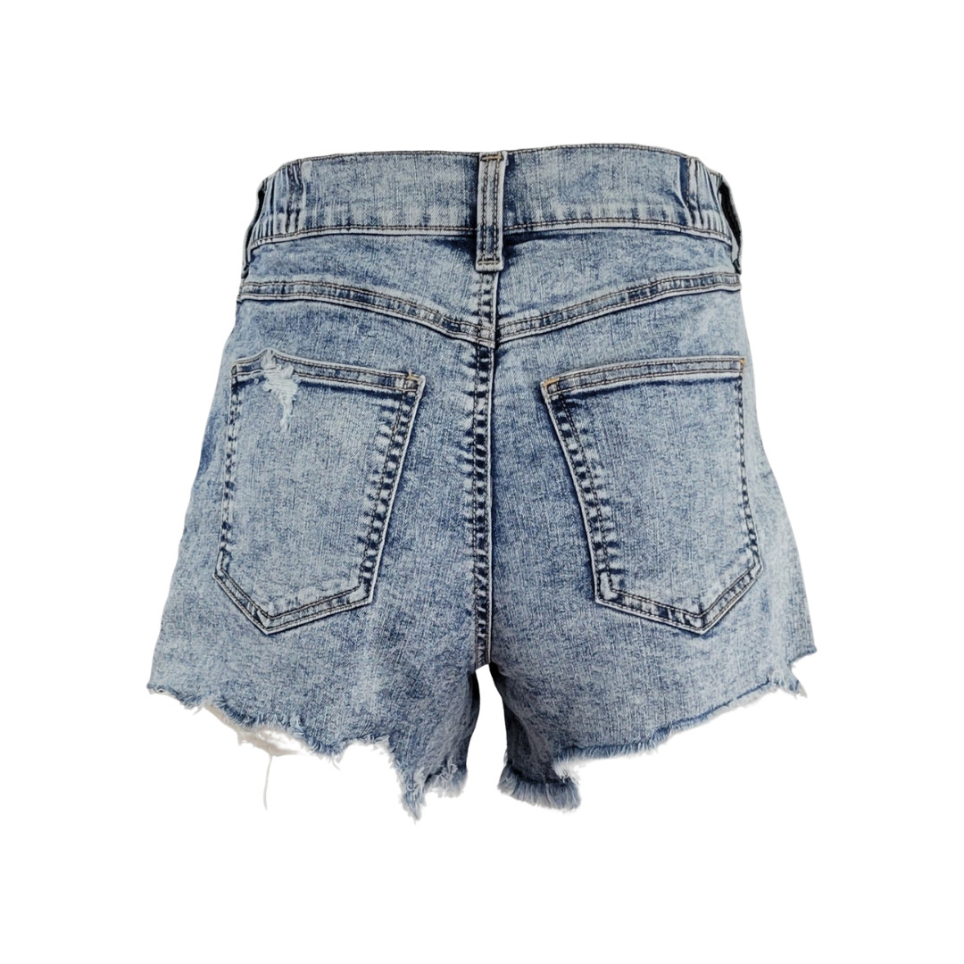 American Original Rewash Junior's High Rise Retro Wedge Shorts Size 7