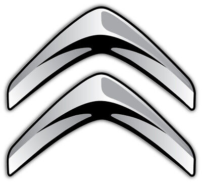 Citroen Silver Logo Sticker Car Bumper Decal 3'' 5'' or 6''
