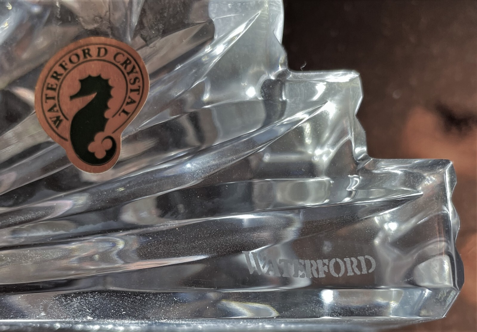 WATERFORD LISMORE LEAD CRYSTAL "LARGE COTTAGE CLOCK" MINT NEW BATTERY