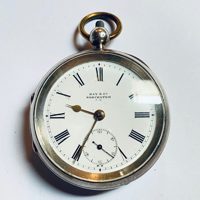 55MM KAY & CO. WORCESTER KEY WIND SWISS SILVER POCKET WATCH (D12) eBay