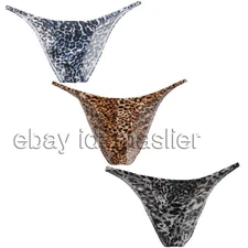 Men Sexy Leopard Underpants Elastic Briefs Bikini Underwear Pouch Fashion Shorts