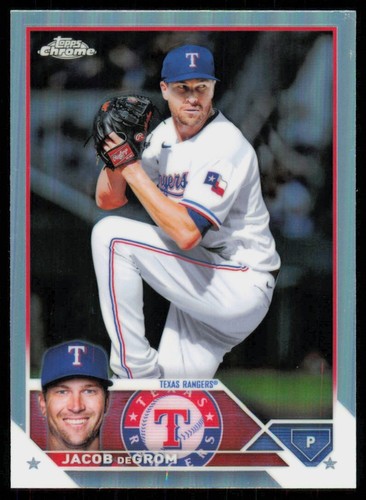 2023 Topps Chrome Base Refractor Jacob deGrom Texas Rangers #12