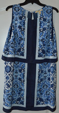 Michael Kors Women's Size 14 Blue and White Patterned Dress New with Tags