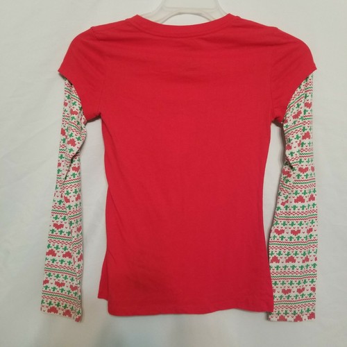 Peanuts Snoopy I'm Just Here For The Cookies Christmas Santa Shirt Girls M (7-9) - Picture 3 of 4