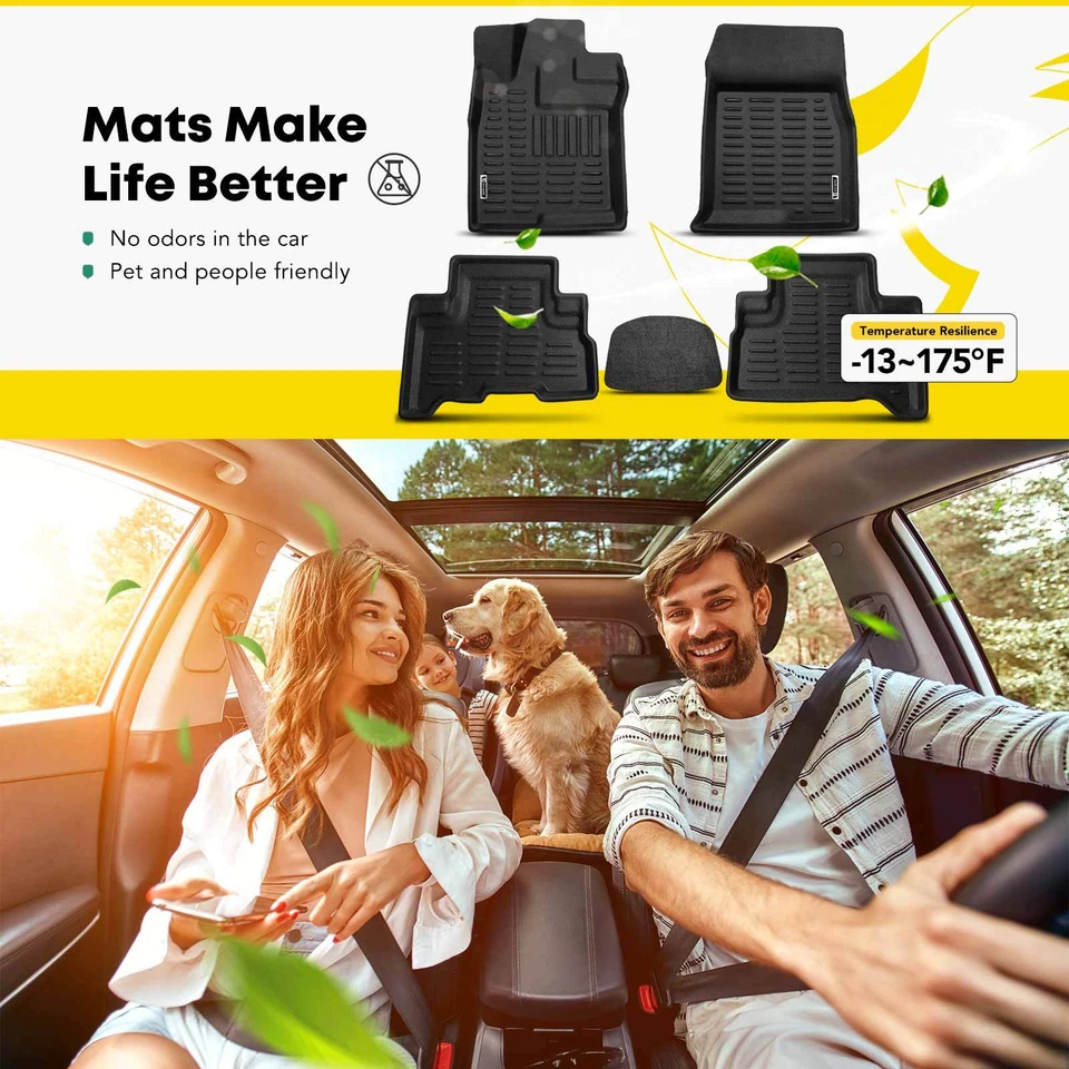 5x Alfombrillas negras delanteras y traseras para Toyota FJ Cruiser 2007-2014 SUV Foto 3 de 4