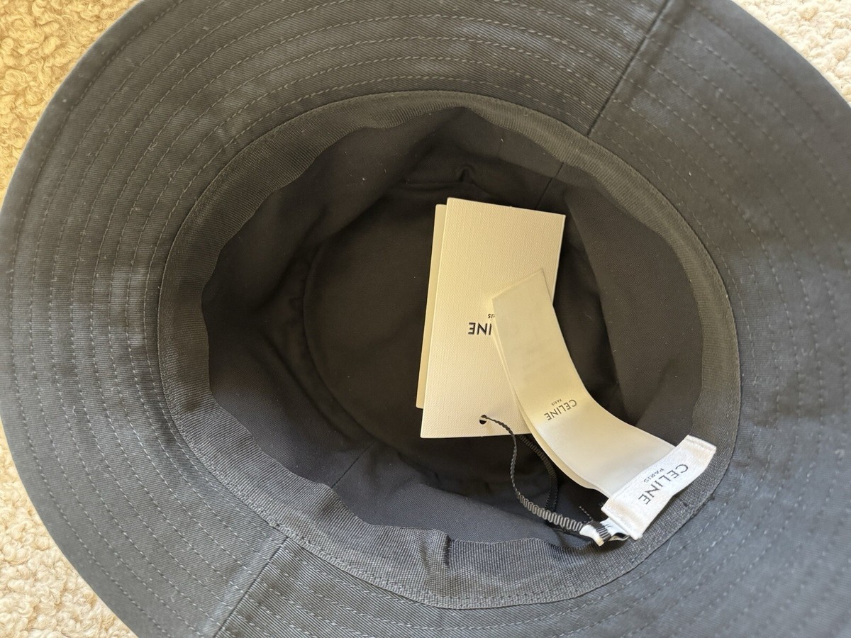 CELINE ブラック バケットハット M NWT Celine Black Bucket Hat with