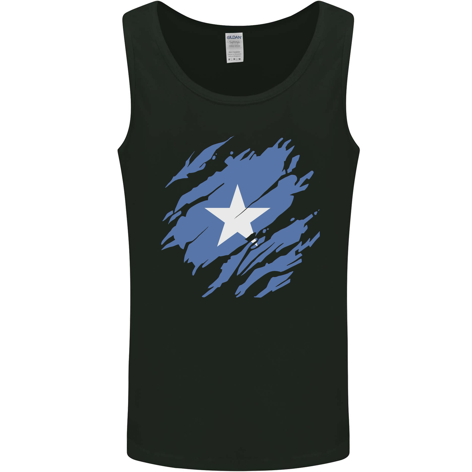 Torn Somalia Flag Somalian Day Football Mens Vest Tank Top