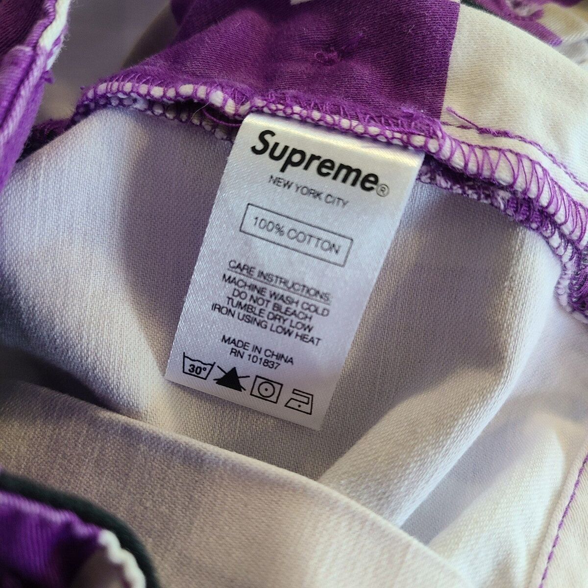 Supreme Cargo Pant Bottoms Camouflage Digi Camo Purple 32
