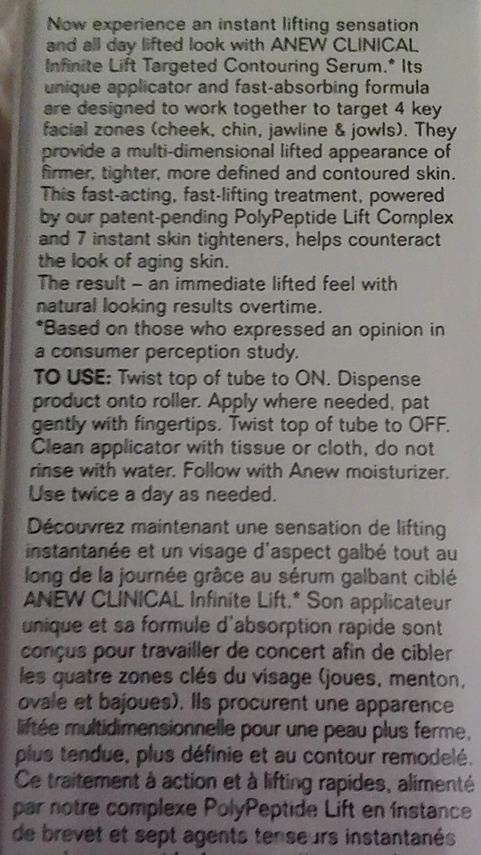 Suero de contorno dirigido ANEW CLINICAL INFINITE LIFT 1,0 fl oz. NUEVO Foto 4 de 4