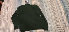 Polo Ralph Lauren Men's Cable-Knit Cotton Sweater, Athletic Green, Medium NWT