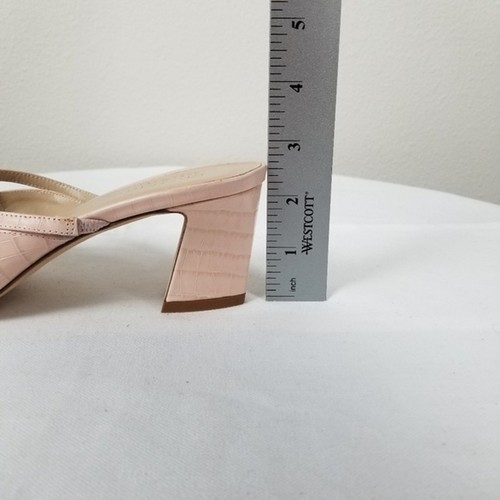 M. Gemi The Catalina Slip-On Mule Pump in Embossed Pale Pink Leather Sz 39.5 - Picture 12 of 15