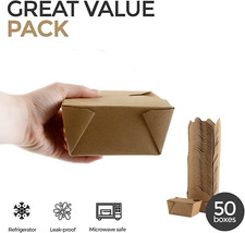 30 oz Eco-Friendly Kraft Food Boxes, 50 Pack – Compostable & Sustainable