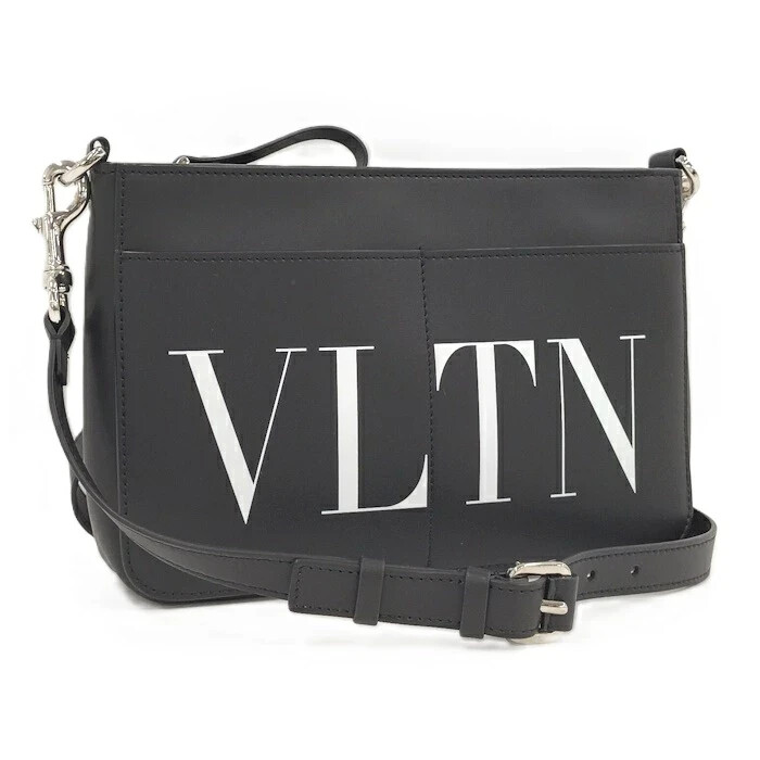 Valentino Garavani VLTN Leather Crossbody Bag Black Valentino Garavani VLTN Leather Crossbody Bag Black