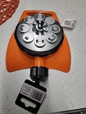 GARDENA- Colour Wave CW-9268M-O, 8 Multi-Pattern Turret Sprinkler. Orange - NEW