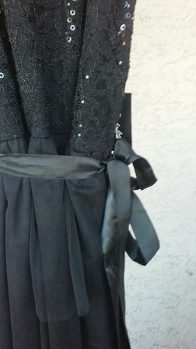 AUTHENTIC ' CANDALITE " WOMEN'S BLACK SEQUENCE LAYER DRESS SIZE XL - Picture 4 of 7