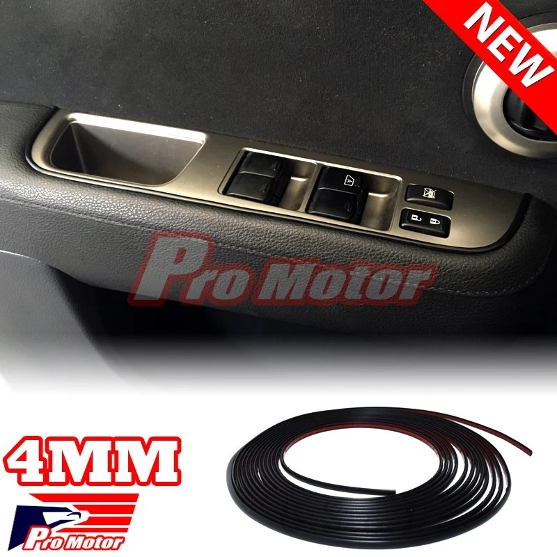 Protector exterior moldura 4 mm 3M negro ventana superior puerta lateral tira techo SUV Foto 2 de 2