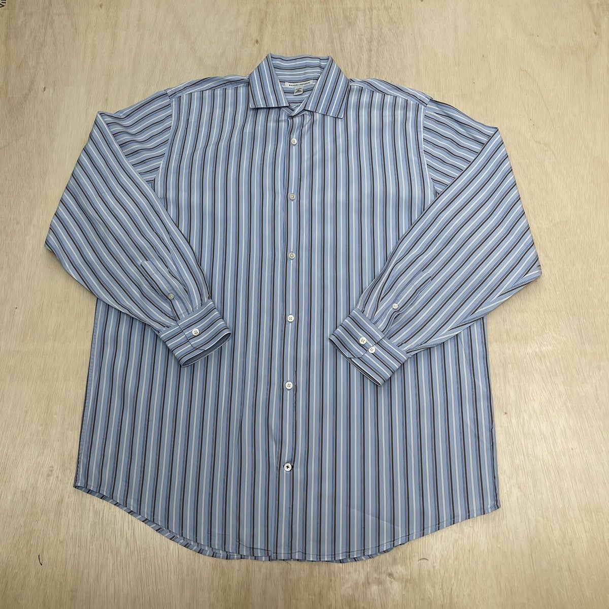 Chemise Homme Banana Republic à Rayures Bleu Et Blanc - Taille M Manches Longues - Occasion Très Bon état