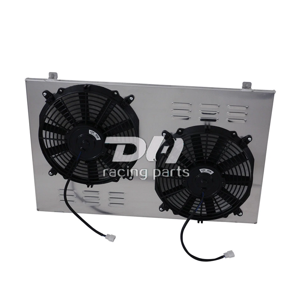 Cubierta mejorada de aluminio 28x17" y ventilador de 12" para Chevy 68-73 Chevelle/68-77 El Camino Foto 2 de 3