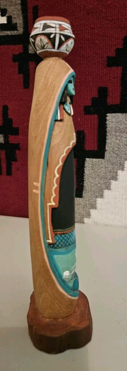 Olla Carrier, Hand Carved by Jacob N. Warner, Laguna Pueblo