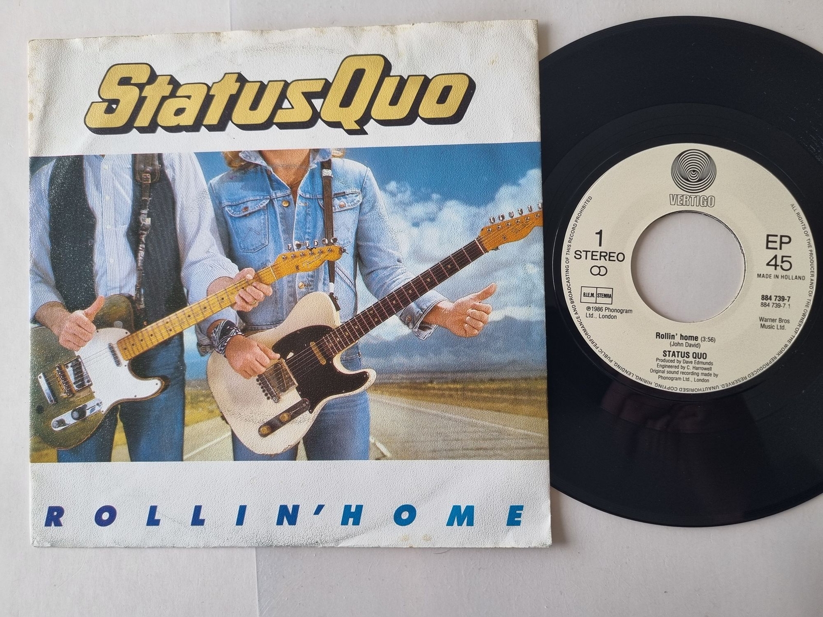 Status Quo - Rollin' Home 7'' Vinyl Holland