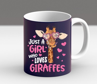 Just A Girl Who Loves Giraffes Giraffe Lover Cute Funny Gift For Her Coffee Mug