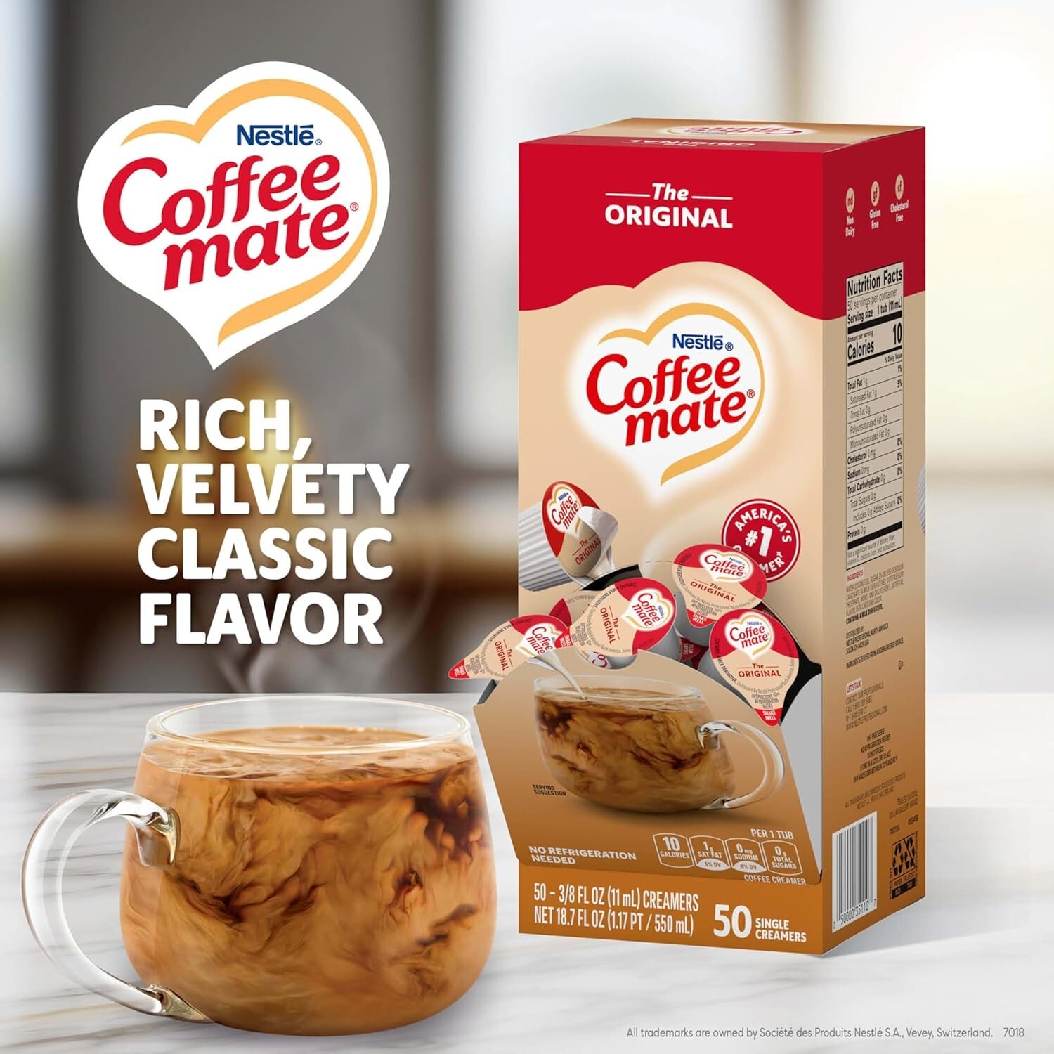 Kosher Dairy  Liquid Creamer Singles - 200 Tubs, Perfect for Coffee