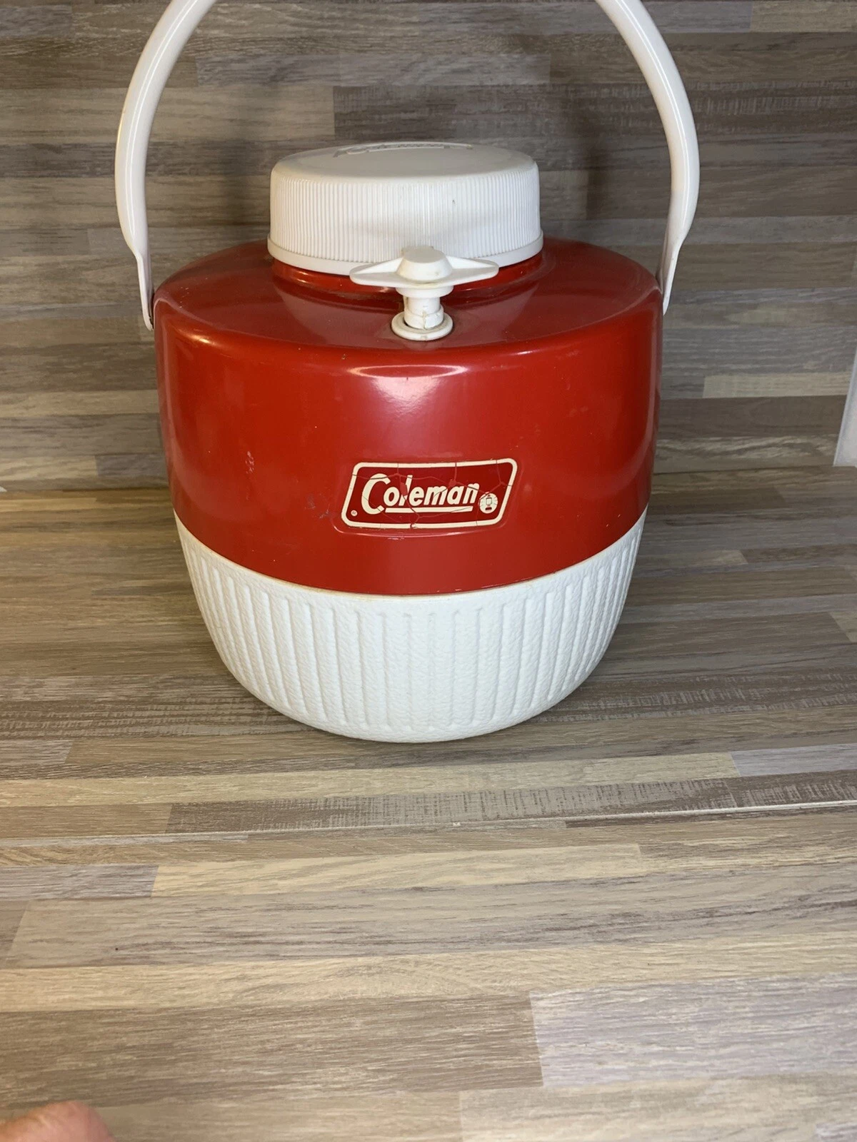 Coleman Red and White Beverage Cooler Jug