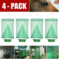 4PACK The Ranch Fly Trap Reusable Fly Killer Cage Net Trap Pest Bug Catcher