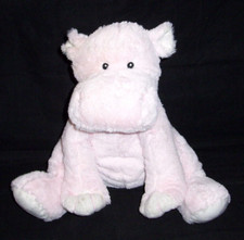 12" Animal Alley Pink Hippo Soft Plush Stuffed Animal Lovey Toy 2009