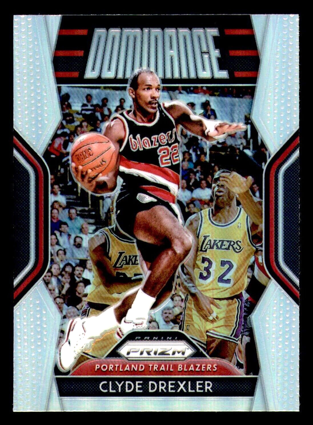 2018-19 Panini Prizm Clyde Drexler Dominance Silver Prizm #8 - Trail Blazers