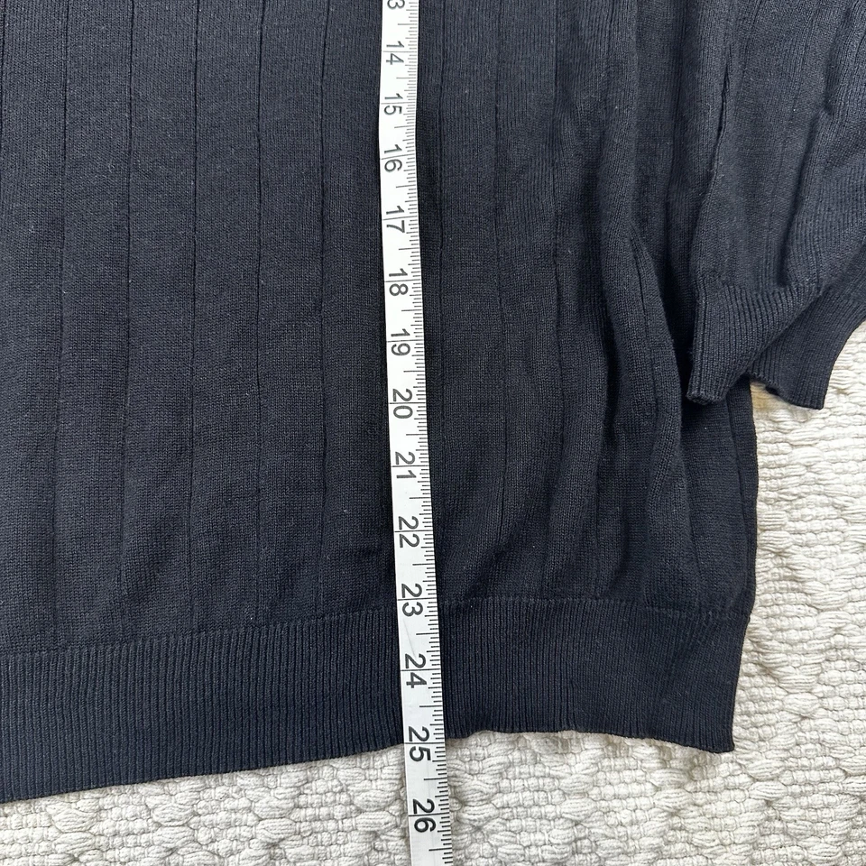 Suéter J. Ferrar Negro Cuello Simulado Para Hombre XXL - Tejido Acanalado, Estilo Minimalista Foto 4 de 4