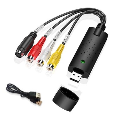 HUIKKJP USB2.0 Video Capture Cable GV-USB2: For dubbing and PC import compatible