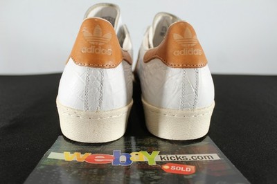 adidas Superstar 80s Sneakers White Cloud Gold Shell Toe  display picture 3