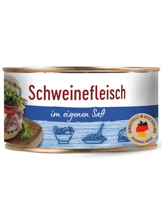 DREISTERN Schweinefleisch Im Eigenen Saft 300G I Mit Schweineschwarte I Herzhaft