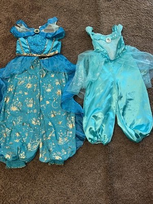 Disney Store 2 Princess Jasmine Costume Size 7/8 And 5/6