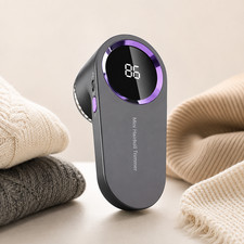 Electric lint remover rechargable Gray or White with LED display