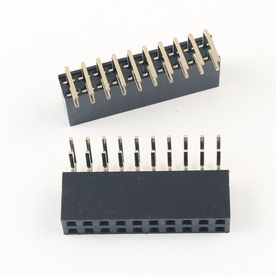 5Pcs 2.54mm Pitch 2x10 20 Pin Female Double Right Angle Header Strip PH 8.5MM *h
