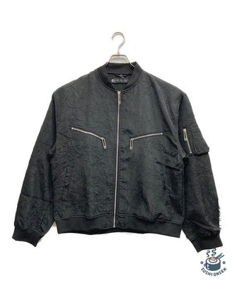a good bad influence WRINKLED MA-1 JACKET Size: XL Black Men AGBI-25SS-JK03