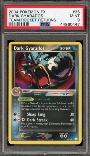 Pokemon Dark Gyarados EX Team Rocket Returns #36 PSA 9 Mint