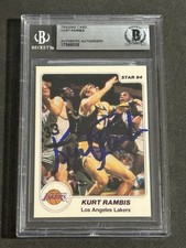 KURT RAMBIS 1984 STAR ROOKIE SIGNED AUTOGRAPHED CARD BECKETT BAS AUTHENTIC