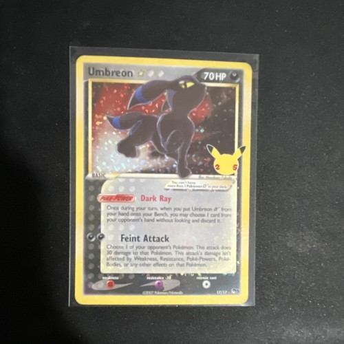 Umbreon Star 17/17 POP Series 5 2007 English 70 HP Ultra Rare Pokemon TCG