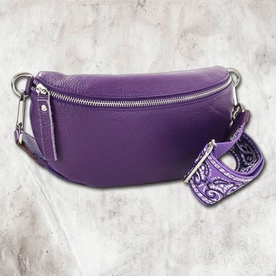 Toscanto Damen Gürteltasche Leder Tasche lila/violett OTTM808GV - Bild 1 von 4