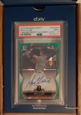 Max Clark 2023 Bowman Chrome RC 19/99 Auto Green Lava Ebay Authentication PSA 9